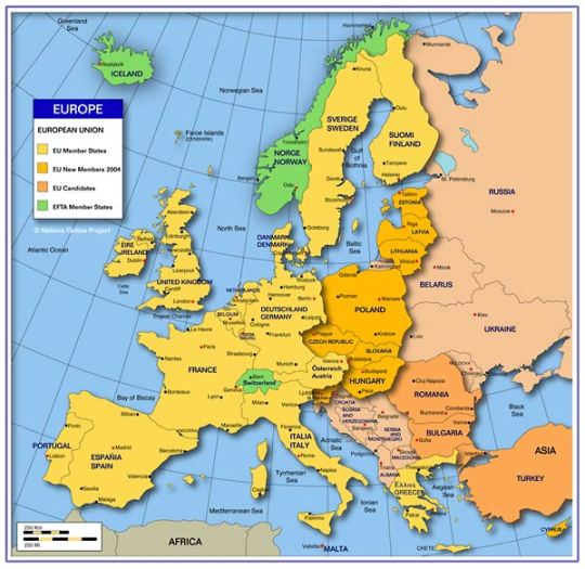 Map Of Europe United States